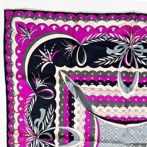 Vintage Emilio Pucci Scarf Silk Shawl Bold Abstract Print 34in Rare Daytons - Picture 10 of 16